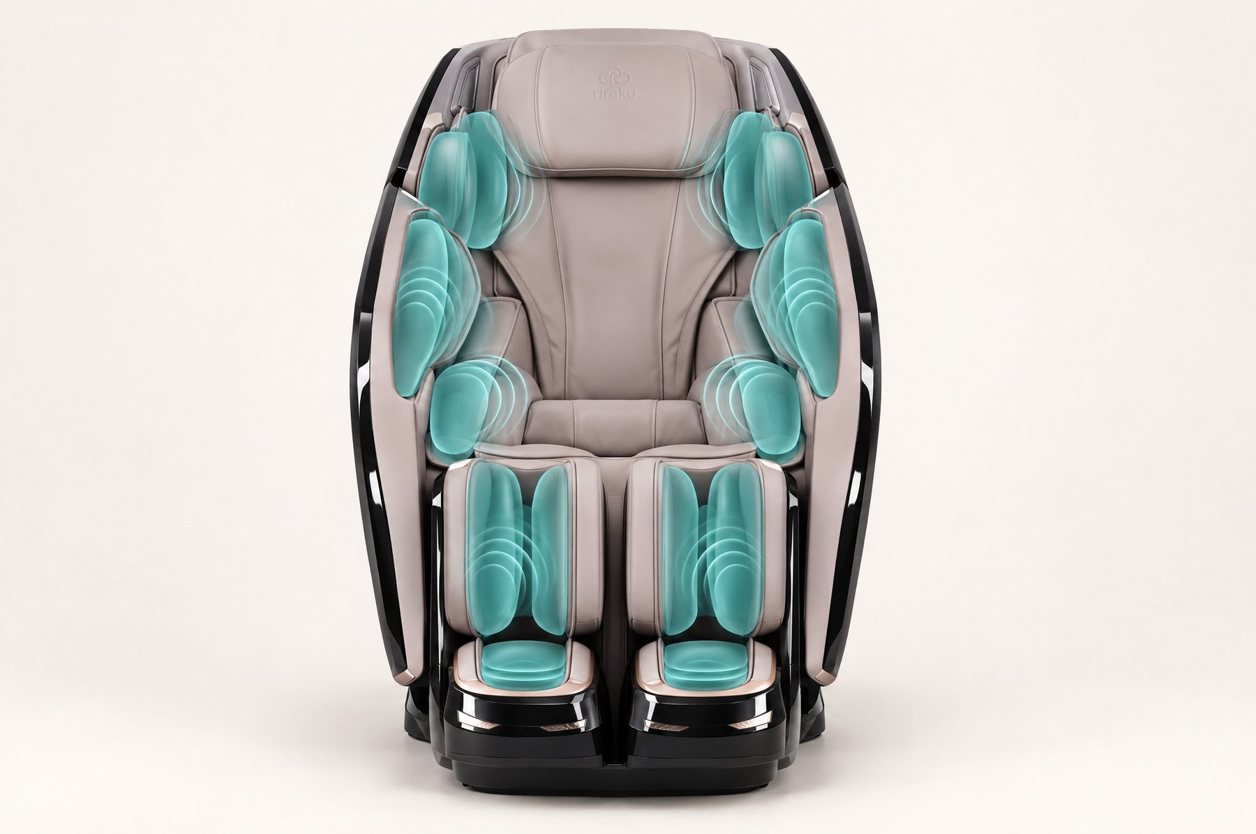 Full-body air pressure at the shoulders, arms, seat and calves